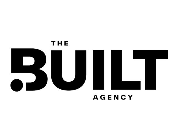 The logo for the built agency is black and white.