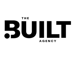 The logo for the built agency is black and white.