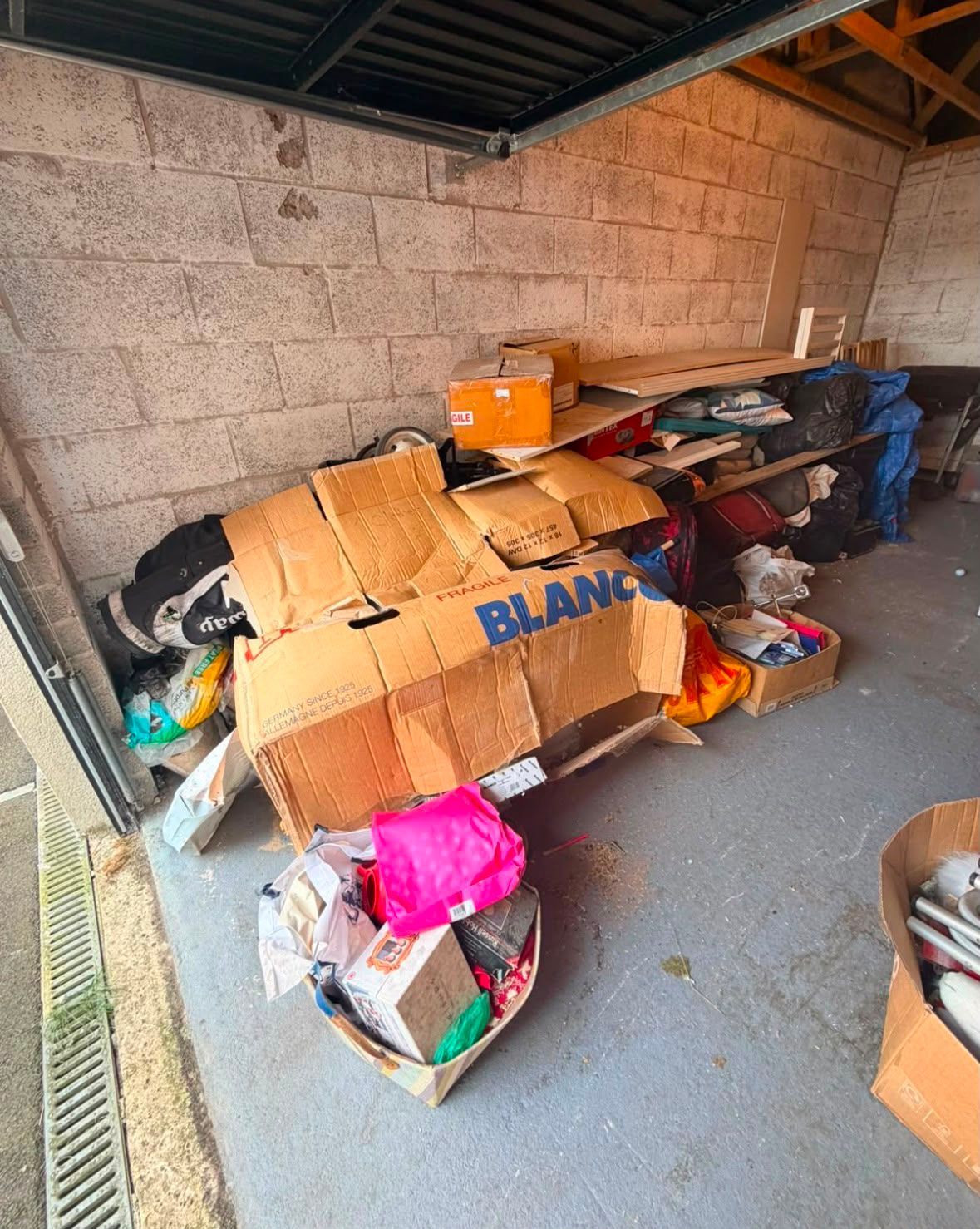 J&Z House Clearance Cardiff about to clear a garage