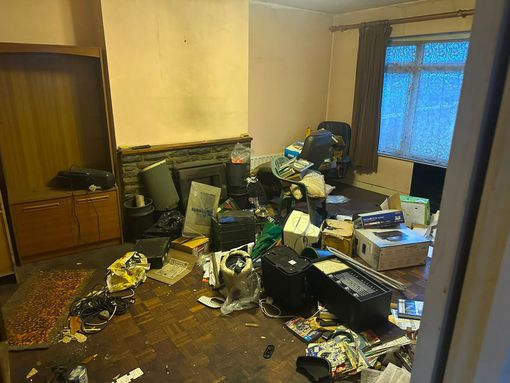 Living room to be cleared by J&Z House Clearance