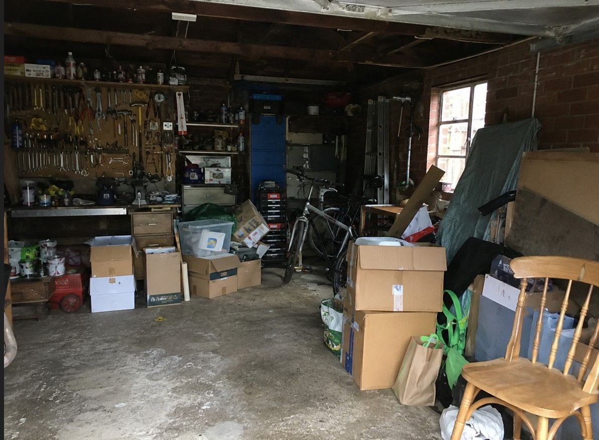 Garage ready for clearance by J&Z House Clearance Cardiff