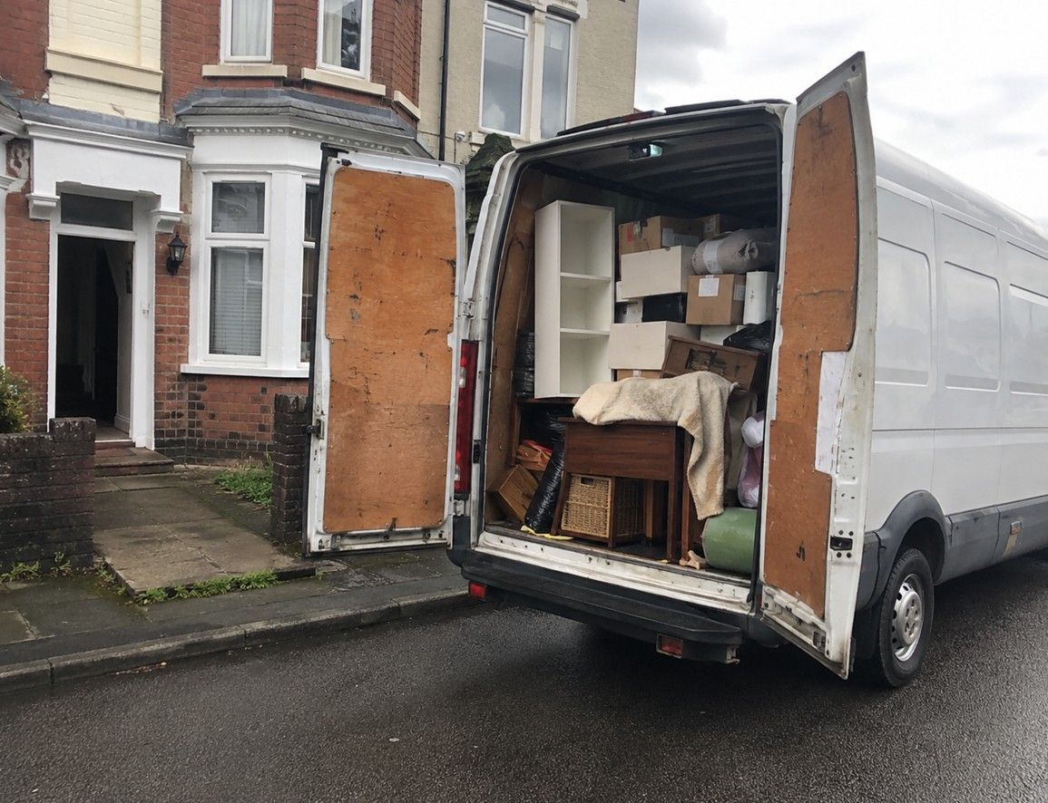 Van loaded during a full house clearance in Grangetown