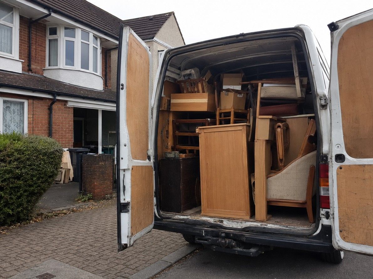 Van loaded during a probate clearance in Cardiff