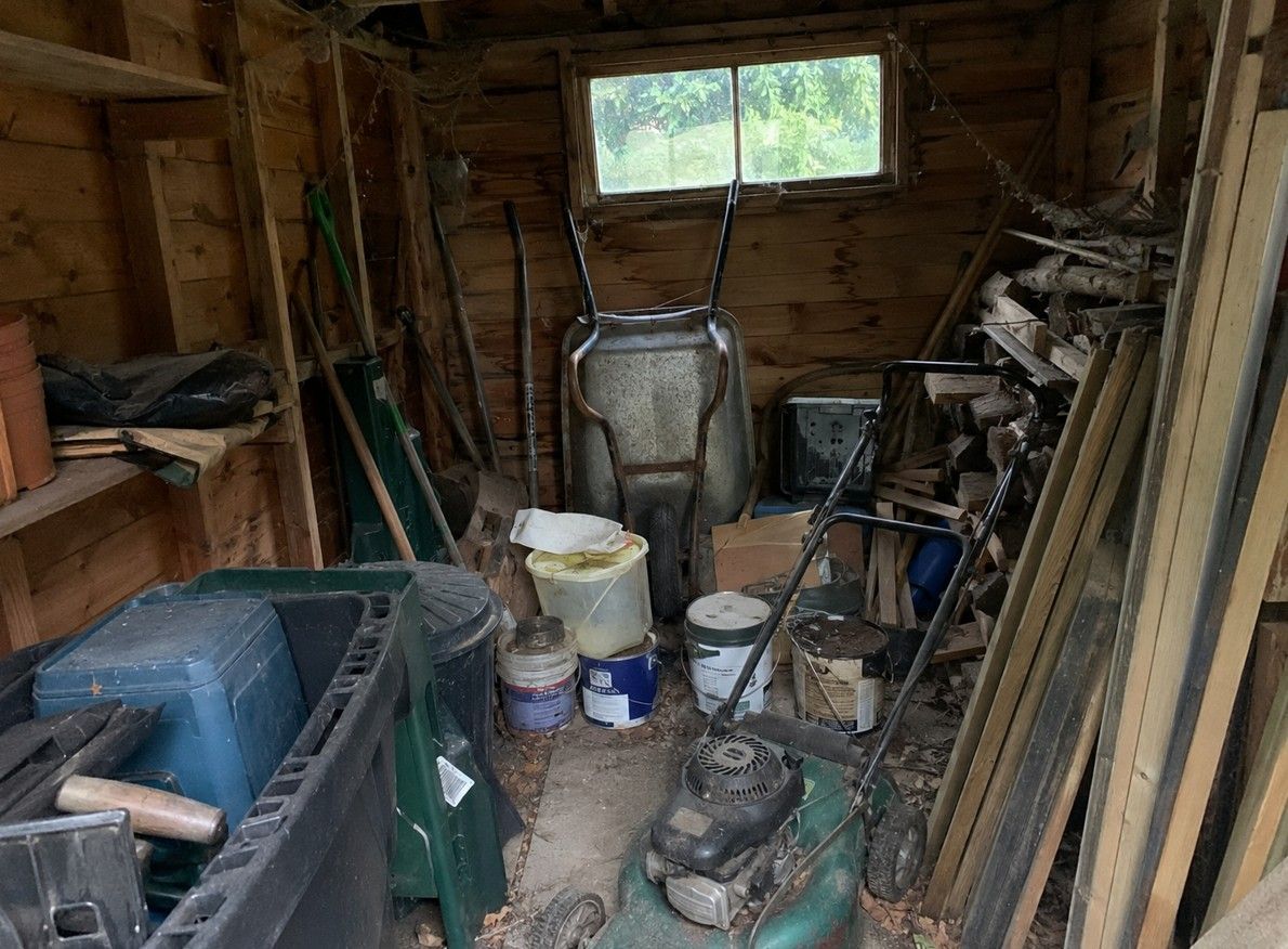 A full shed in Cardiff before clearance