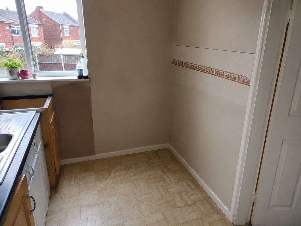 Kitchen space cleared after white goods removal by J&Z House Clearance Cardiff