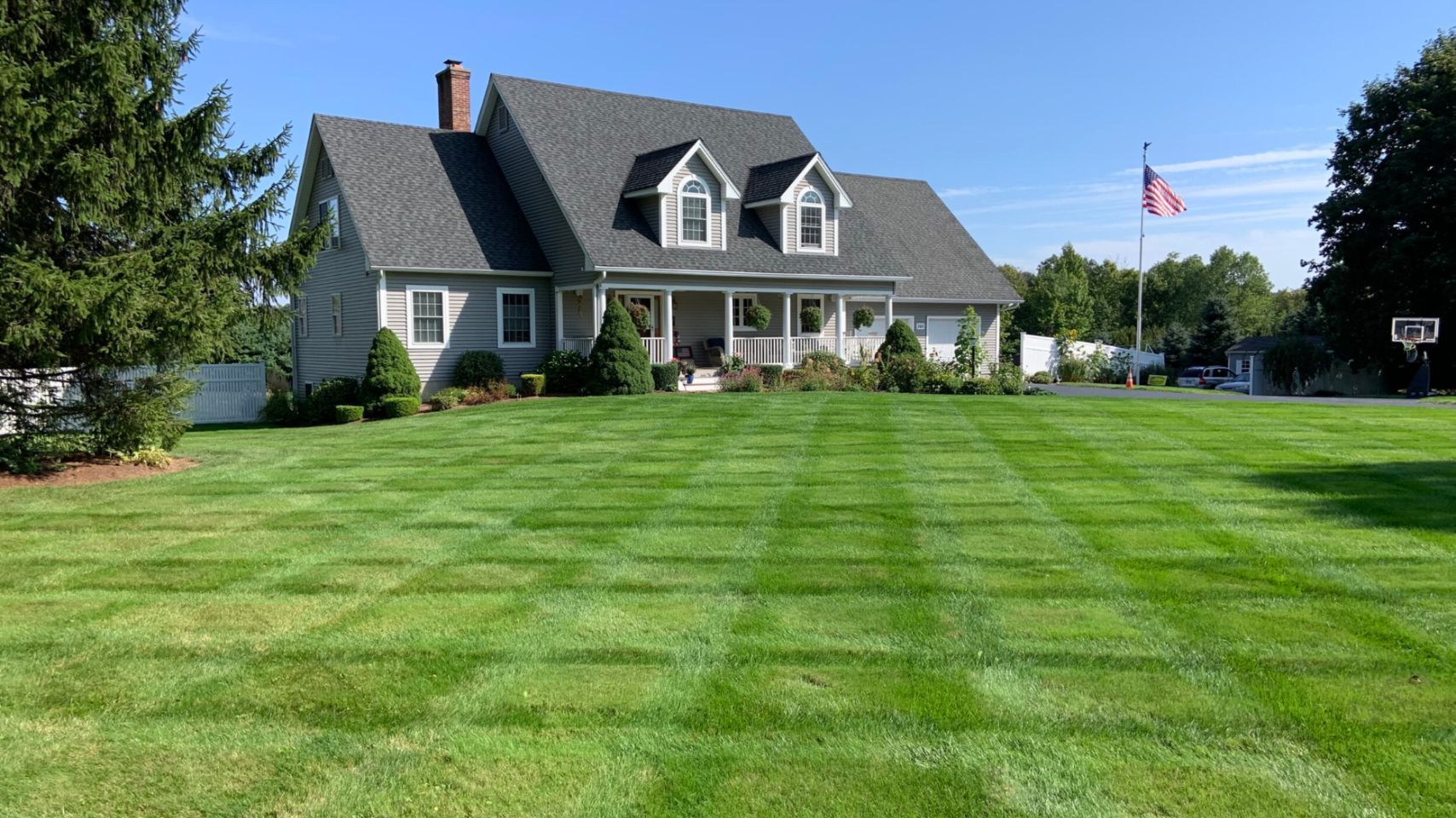 Lucious green lawn in Connecticut
