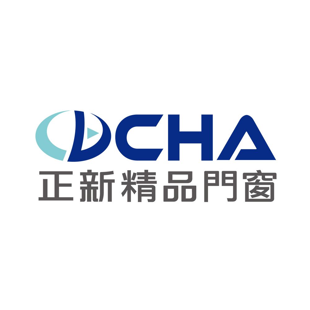 白色背景上帶有氣密窗公司的藍色和白色標誌