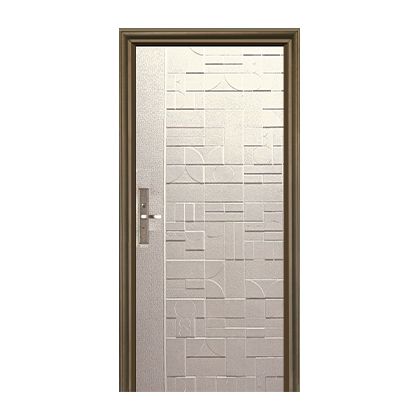 A door with a pattern of squares on it