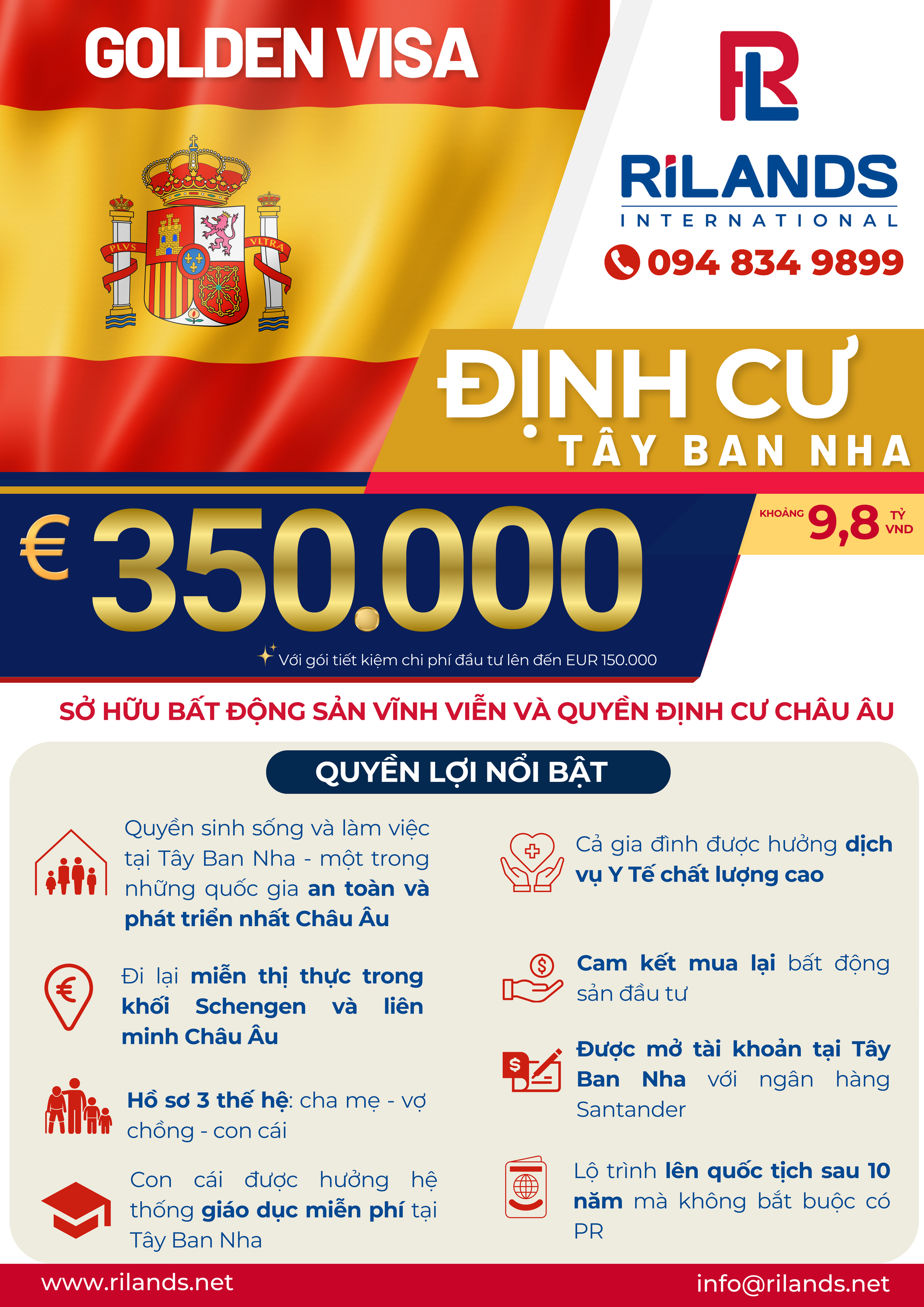 dinh cu Golden Visa Tay Ban Nha