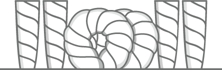 A black and white illustration of a patterned carpet