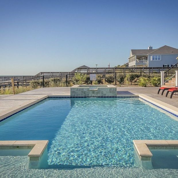 Tiled Inground Pool - Holmdel, NJ - Suburban Services Inc