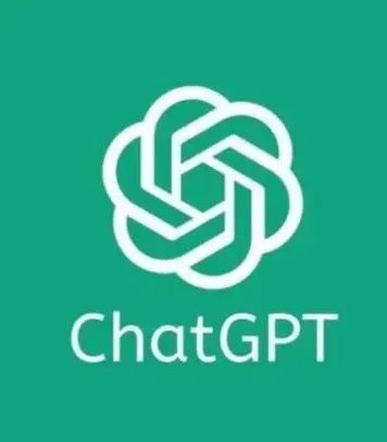 ChatGPT logo in white on a green background