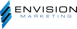 EnvVision Marketing logo with blue geometric icon and black-and-blue text on a white background
