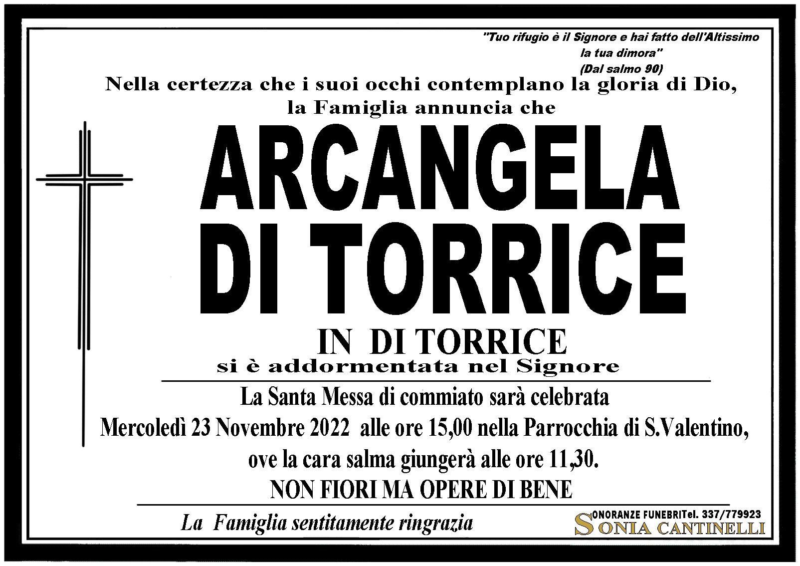 necrologio Arcangela Di Torrice