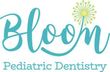 Bloom Pediatric Dentistry logo in teal and lime with a stylized flower