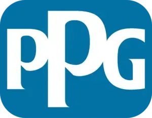 PPG logo: White