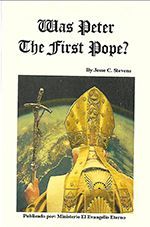 Book cover: a gold-robed figure holding a cross before a globe. Title: