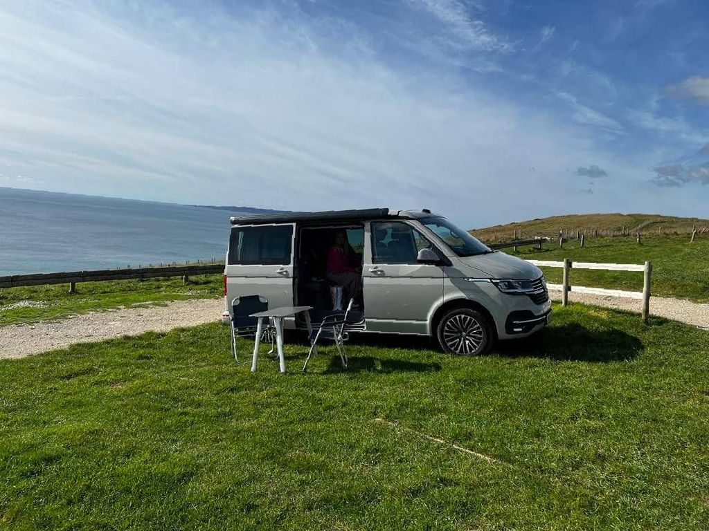 vw california ocean campervan in dorset 