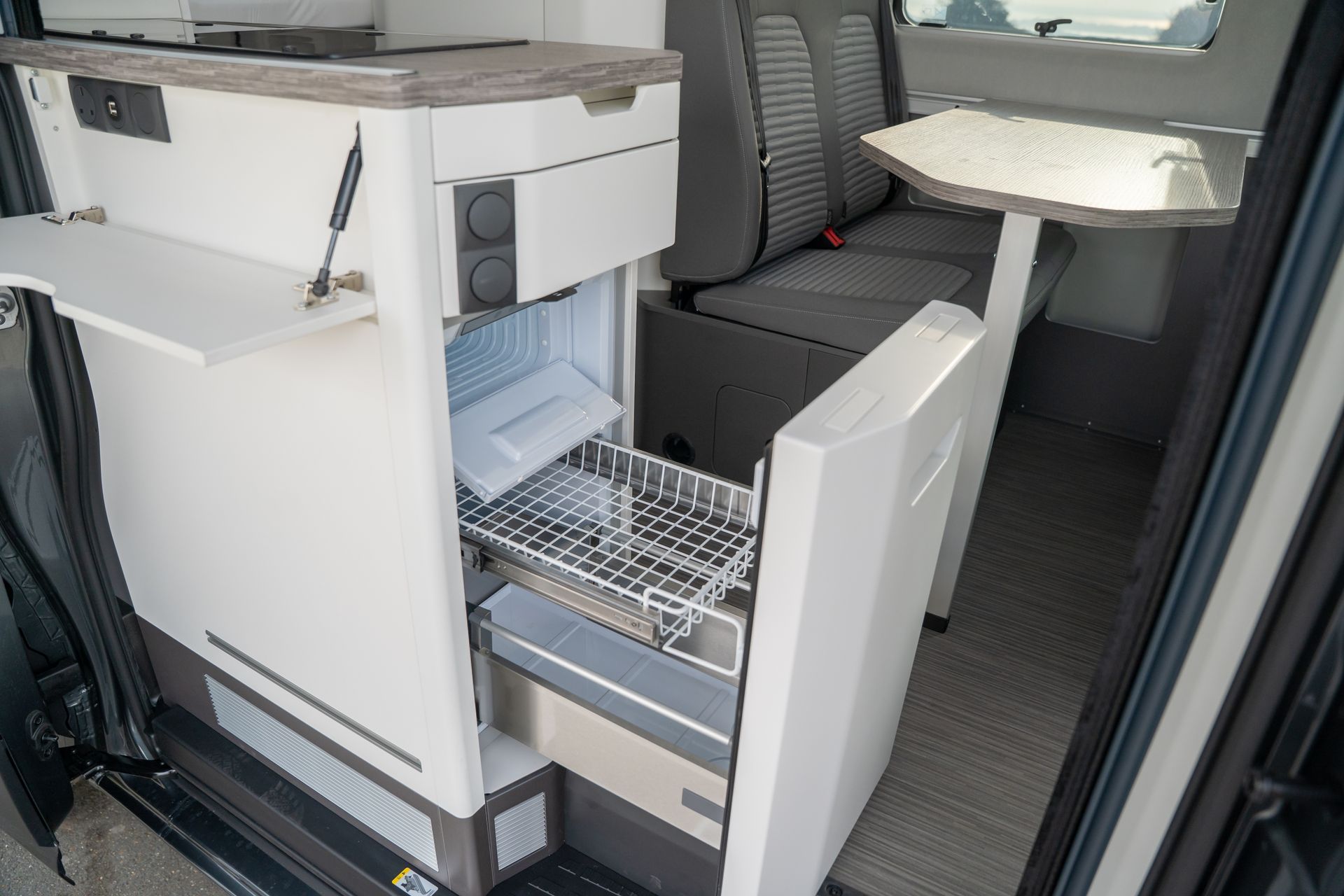 70L fridge with freezer compartment