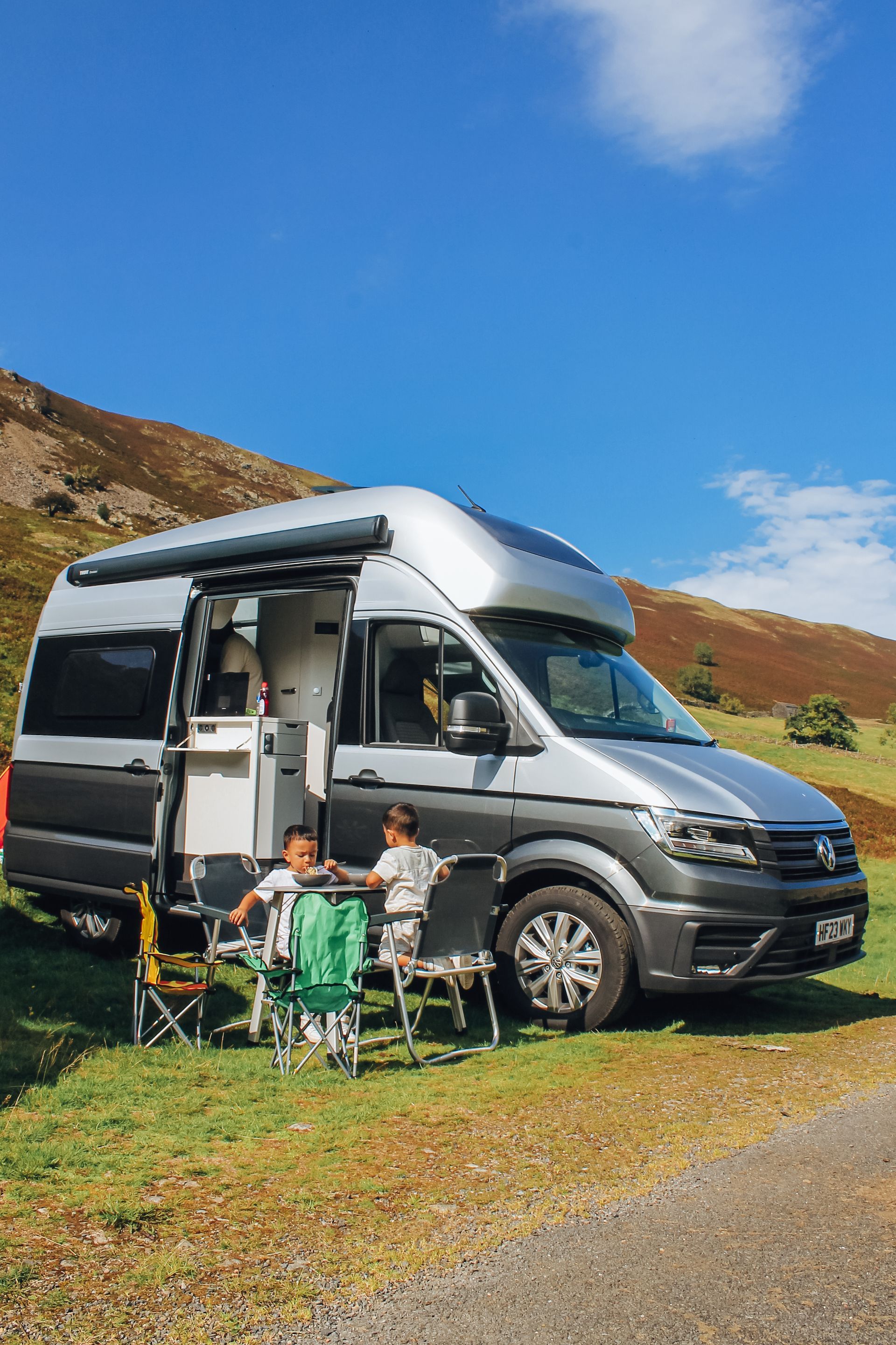 Volkswagen Grand California being rented in Scotland.
