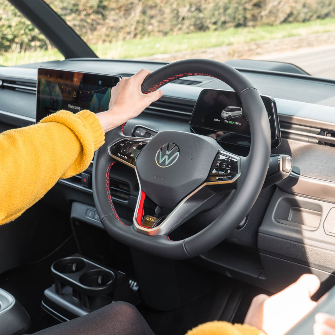 VW id buzz electric van interior hire in Dorset and Hampshire