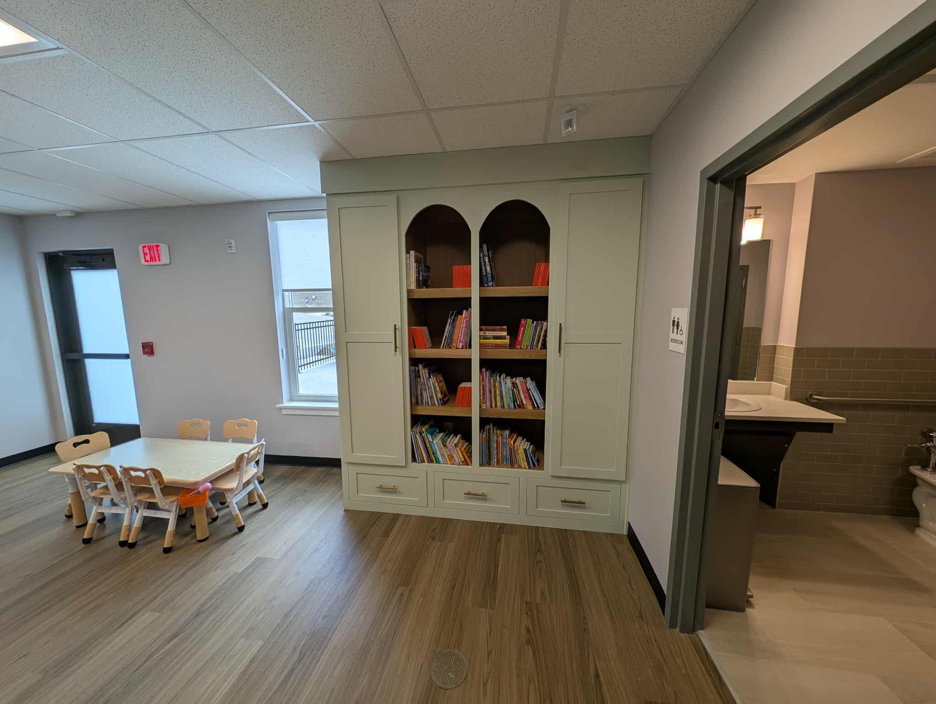 custom cabinetry in a office space located in lenexa kansas