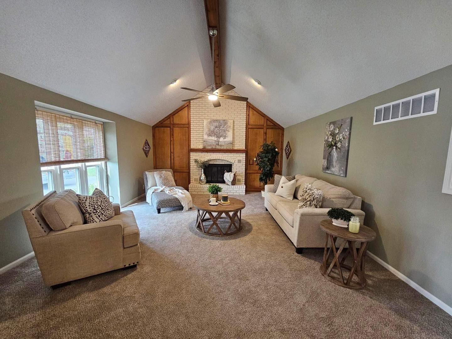 Newly painted living room in Merriam Kansas.