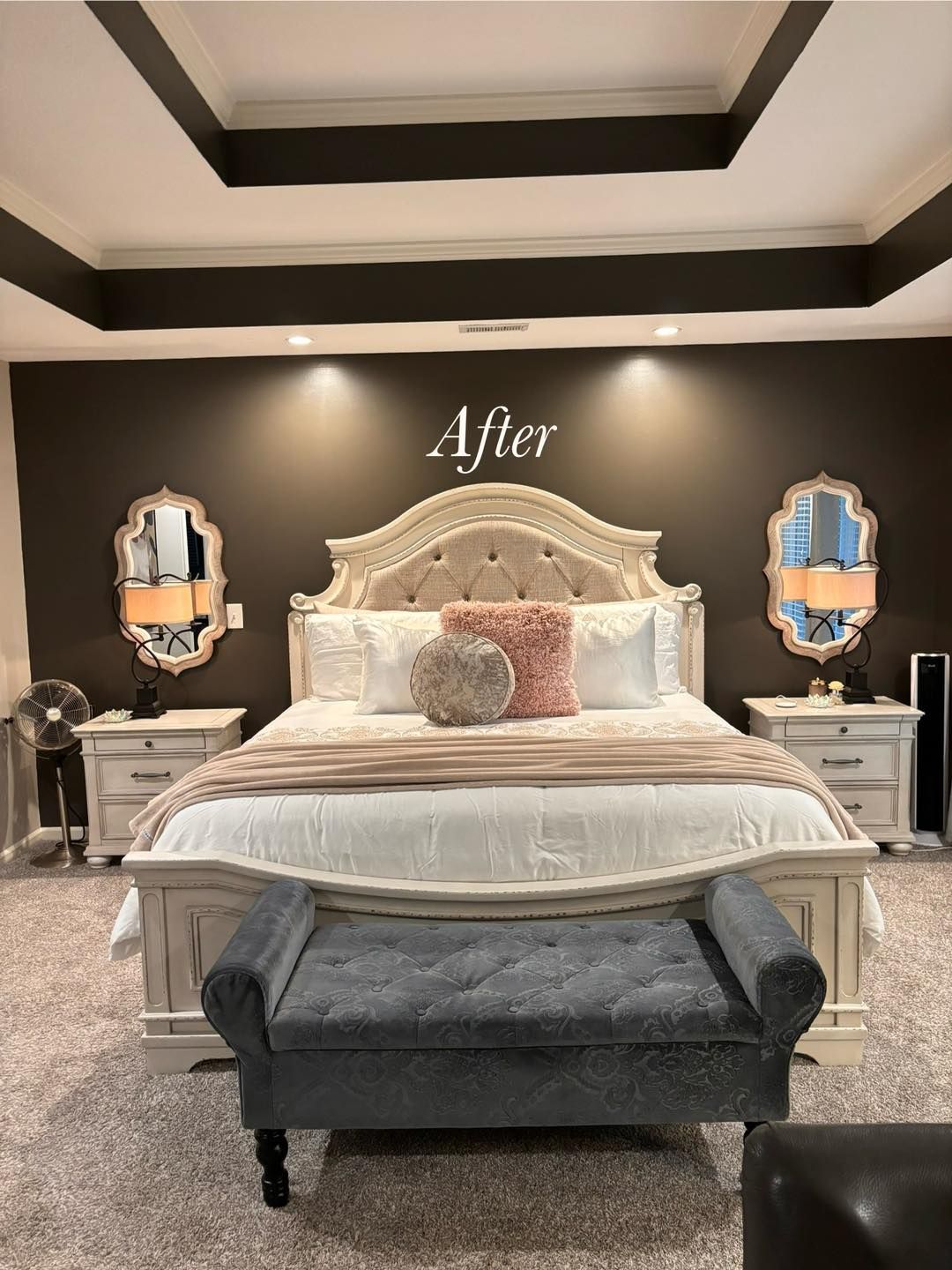 refresh of master primary bedroom Lenexa Kansas