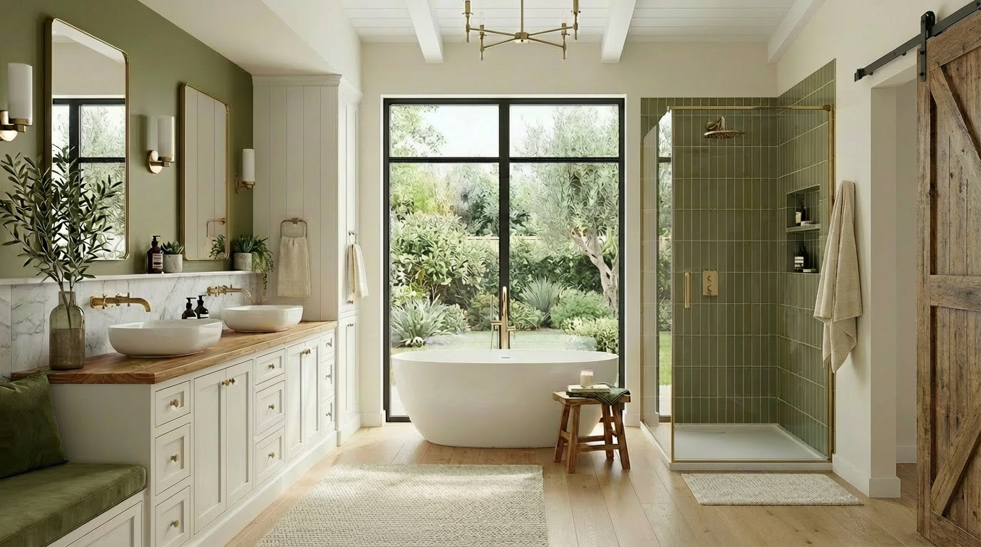 Dream Bathroom Sage Green Overland Park, KS Gladstone, MO Lenexa, KS 