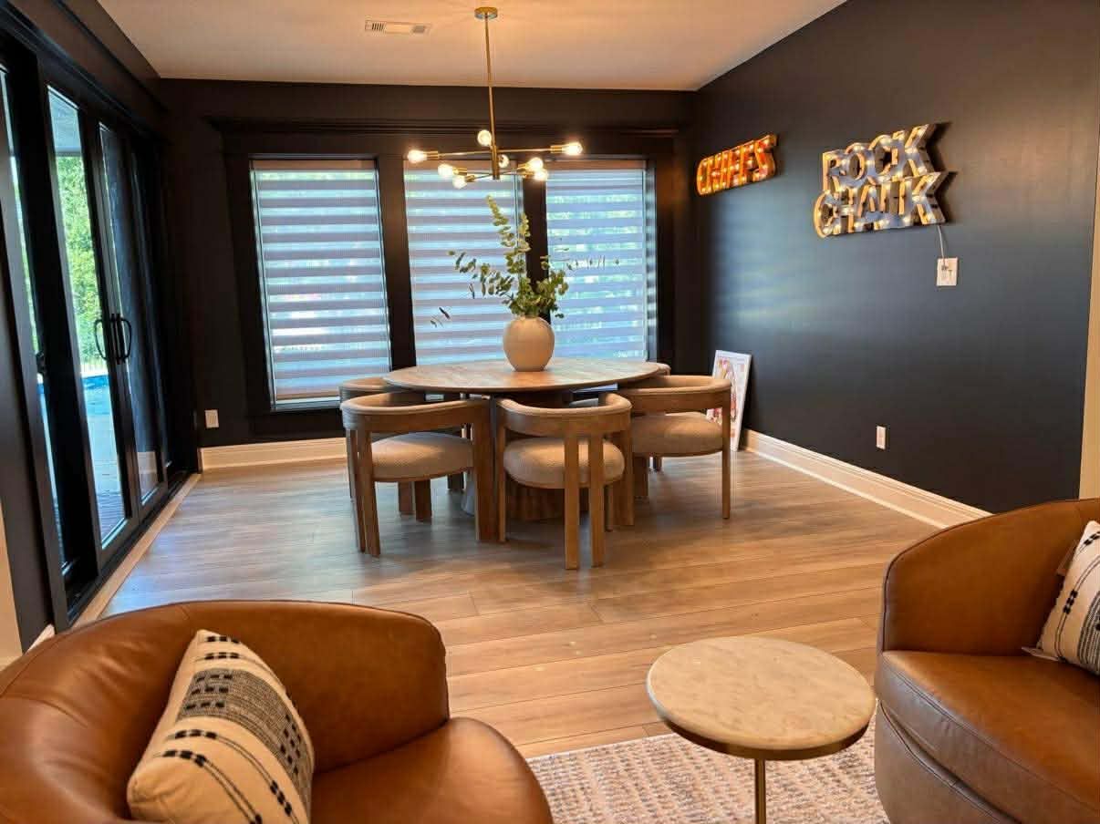 Basement remodel with a focus on durability and easy cleaning