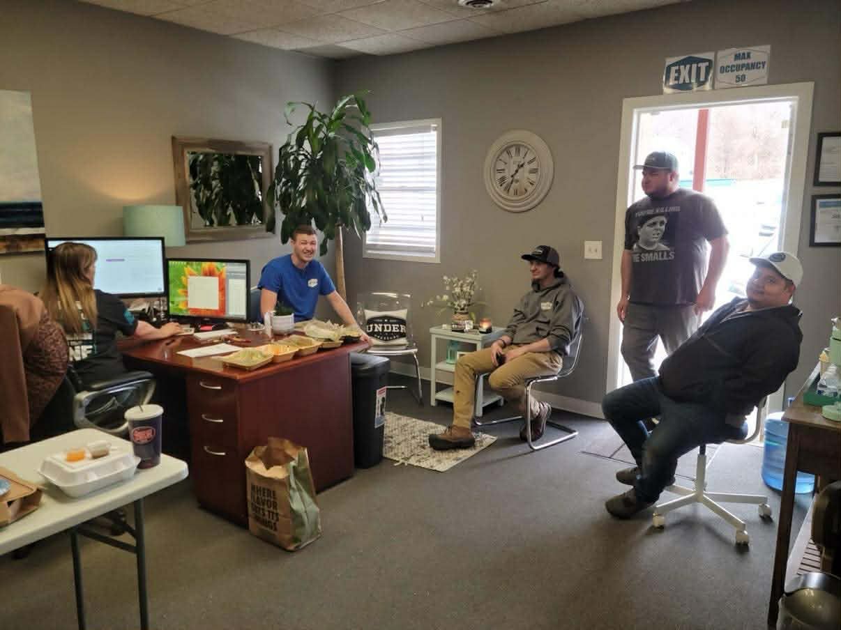 Company meeting discussing new projects Merriam Kansas