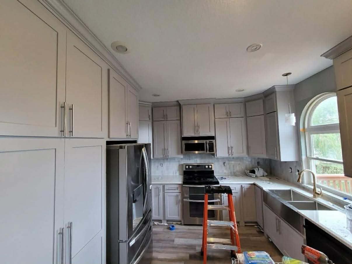 floor to ceiling pantry with tall kitchen cabinets Raymore Missouri
