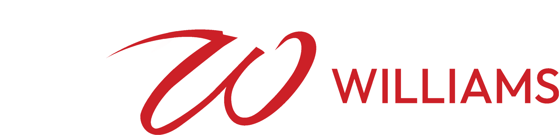 Williams logo with a stylized red