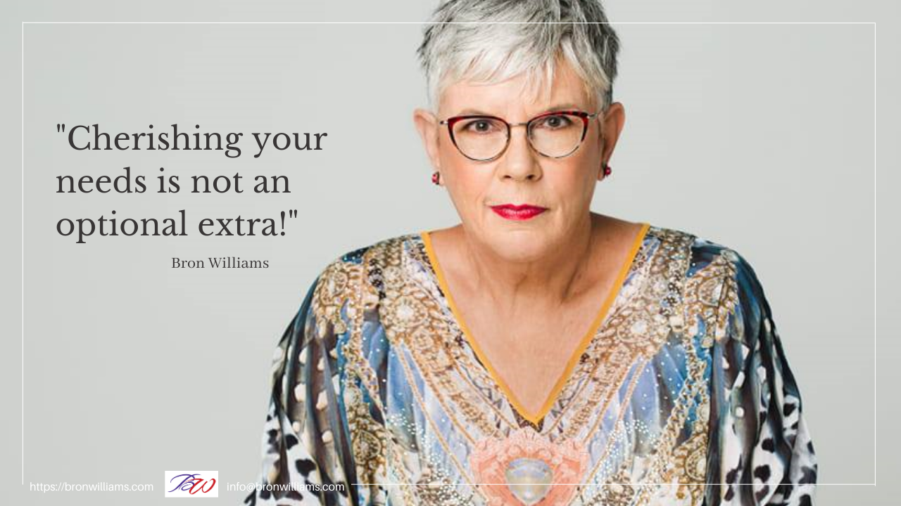 Woman in colorful top and glasses, quote: 