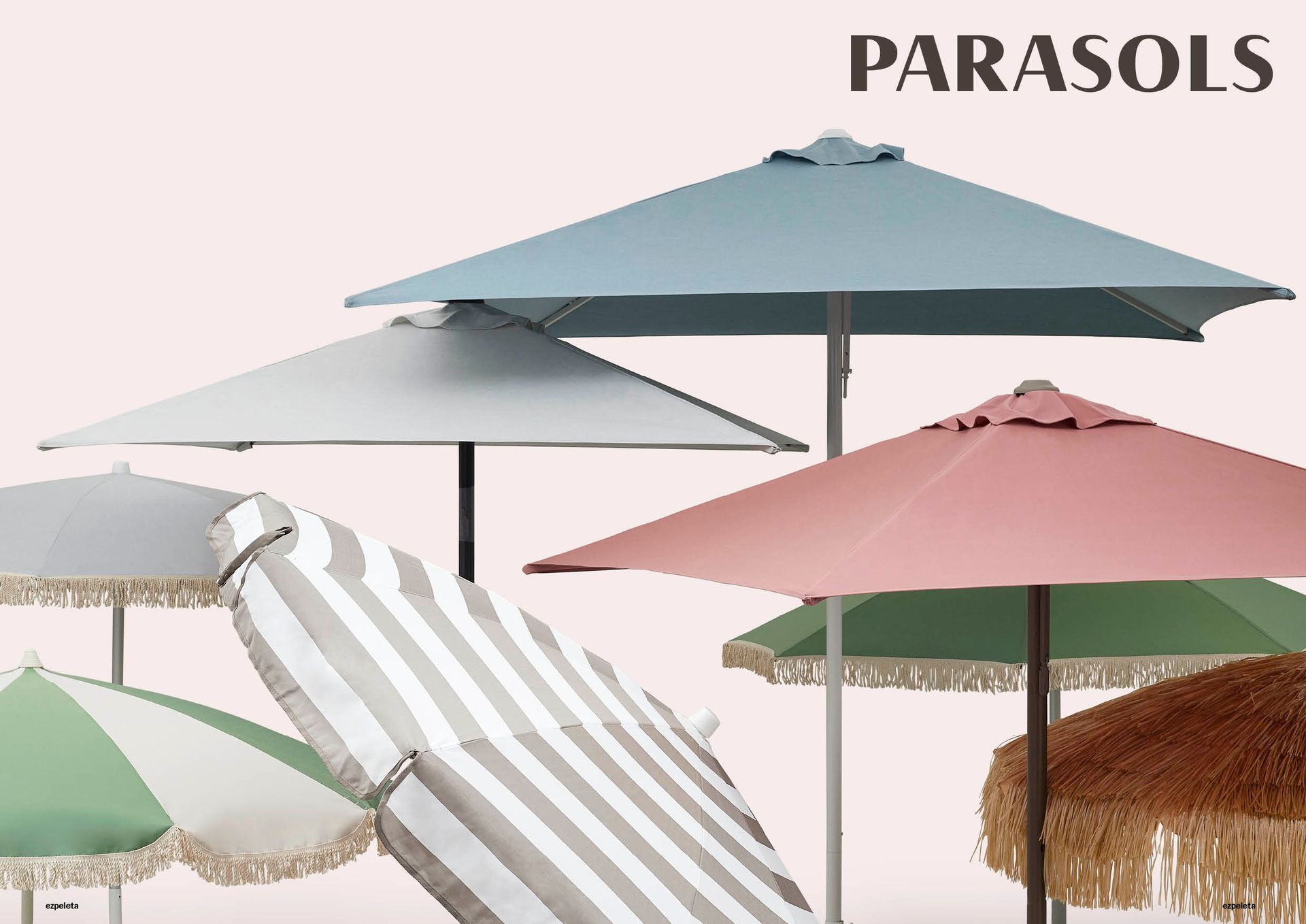 Ben jij klaar voor de zomertrend van 2026. Bekijk nu de nieuwste Parasols modellen van ezpeleta op het gebied van  horeca interieur bij Beach Lease