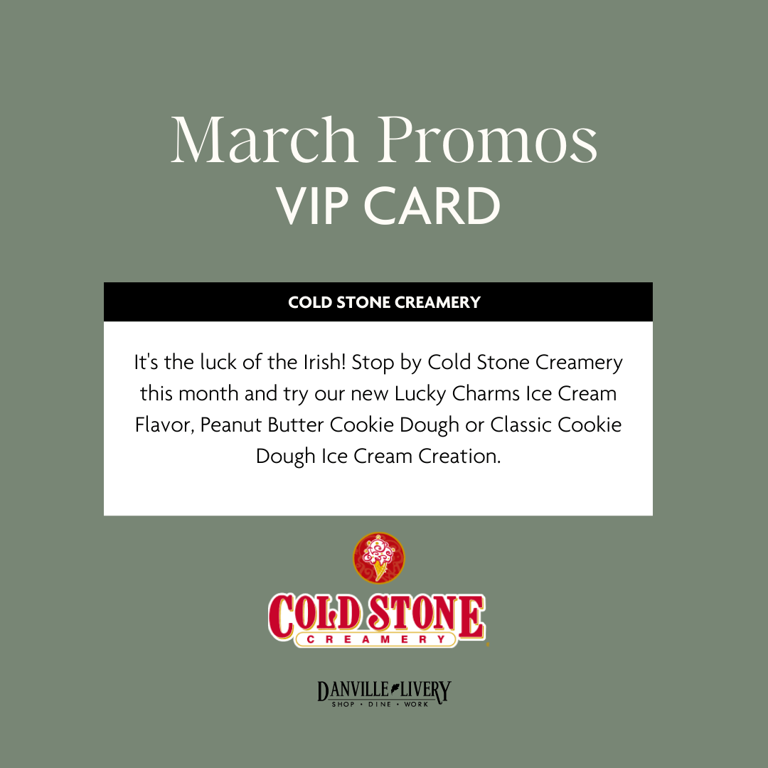 A march promos vip card from cold stone creamery