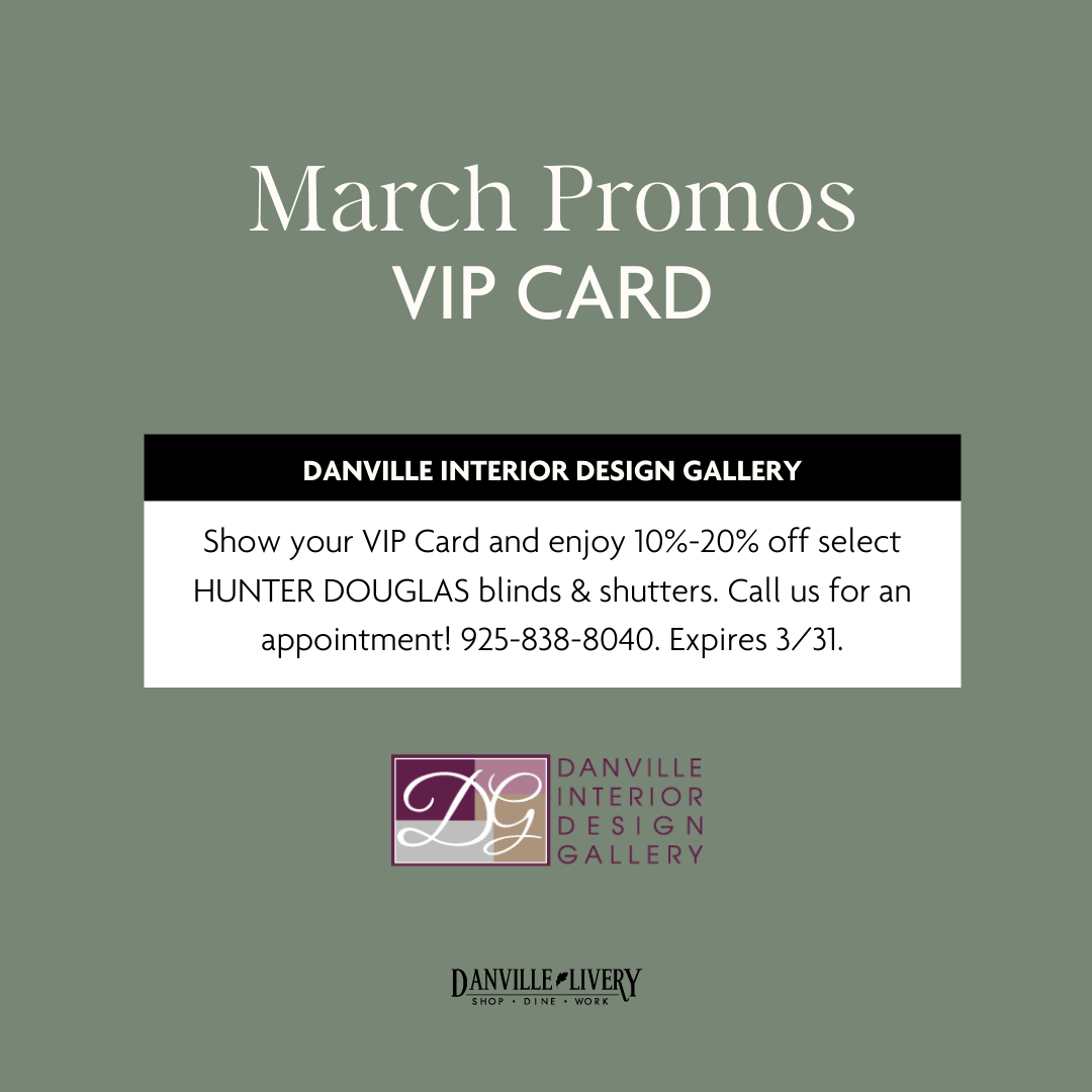 A march promos vip card for danville interior design gallery