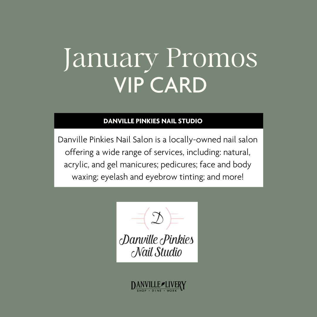 A january promos vip card for danielle pinkies nail studio