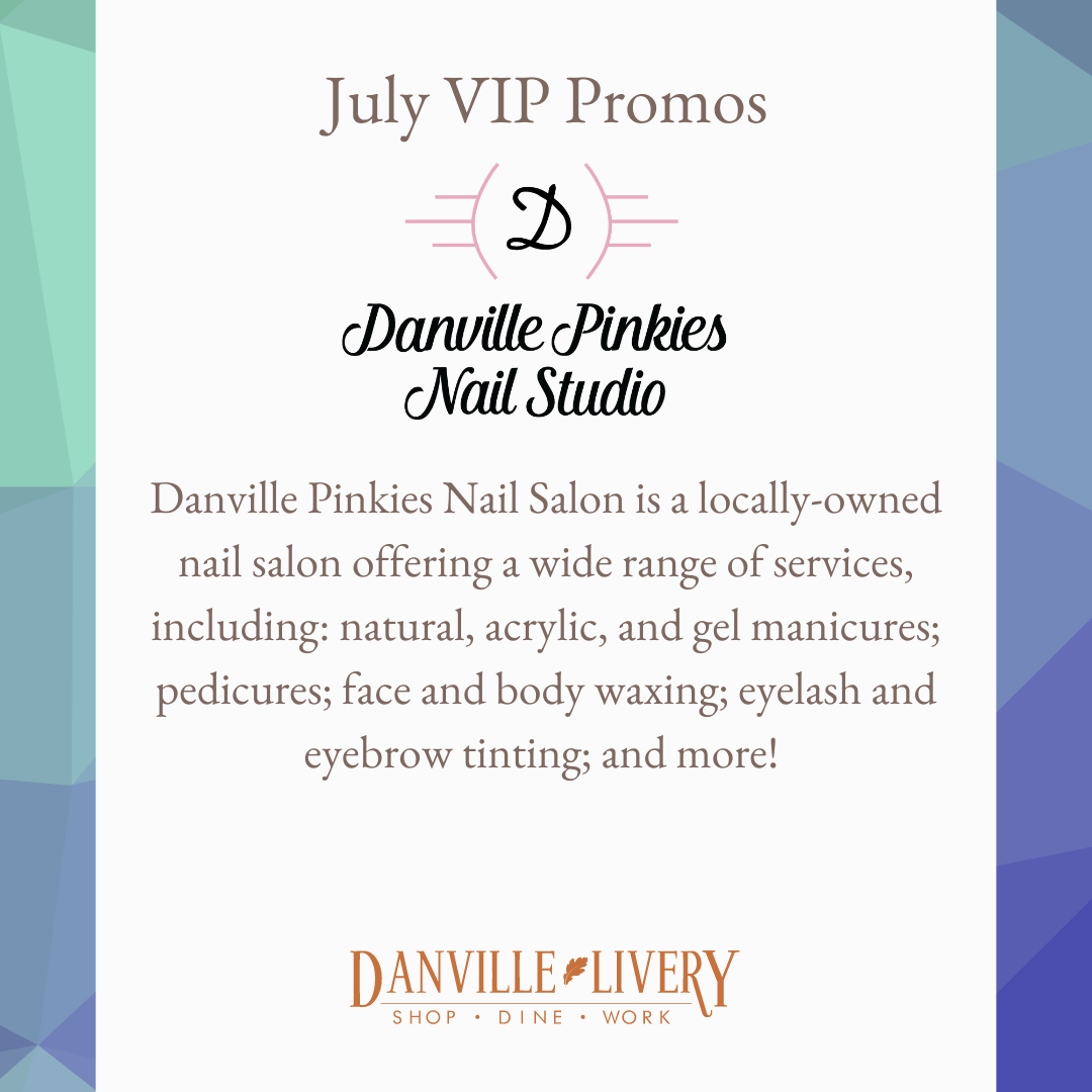 Danville pinkies nail salon is a locally owned nail salon offering a wide range of services.