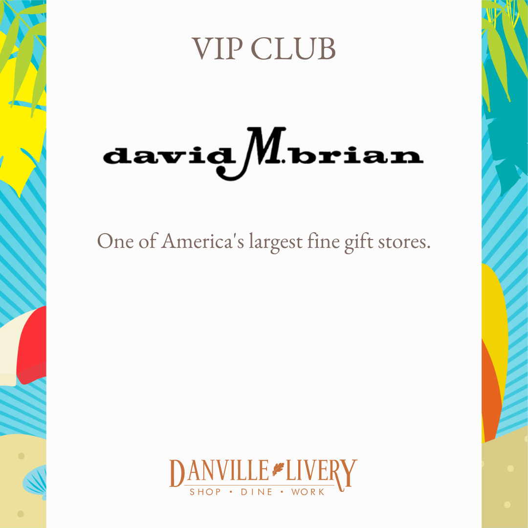 A vip club card for david mbrian one of america 's largest fine gift stores