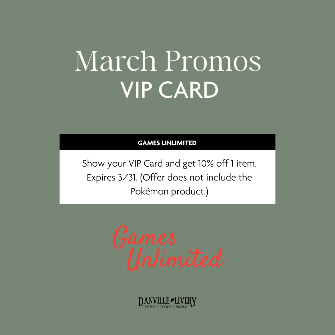 A march promos vip card for games unlimited