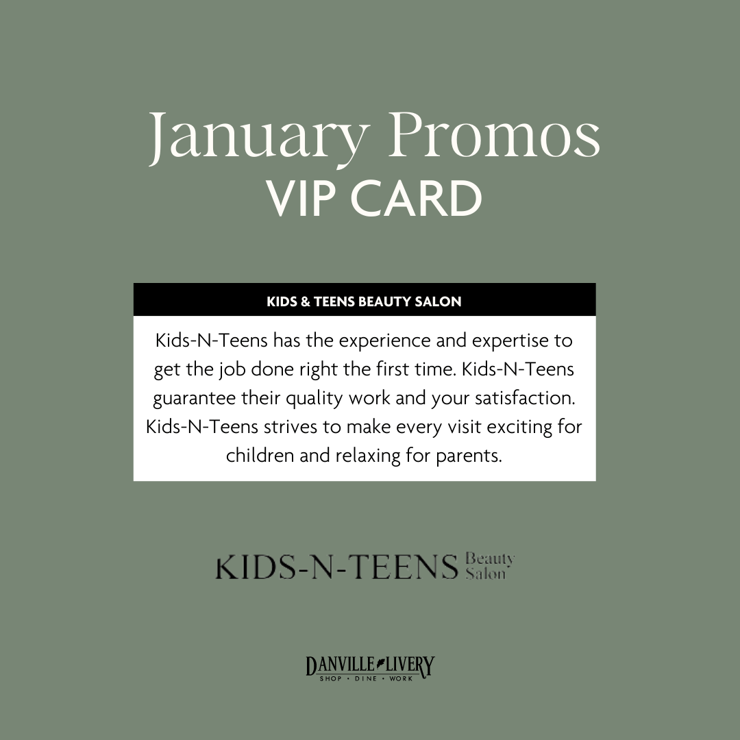 A january promos vip card for kids n teens beauty salon