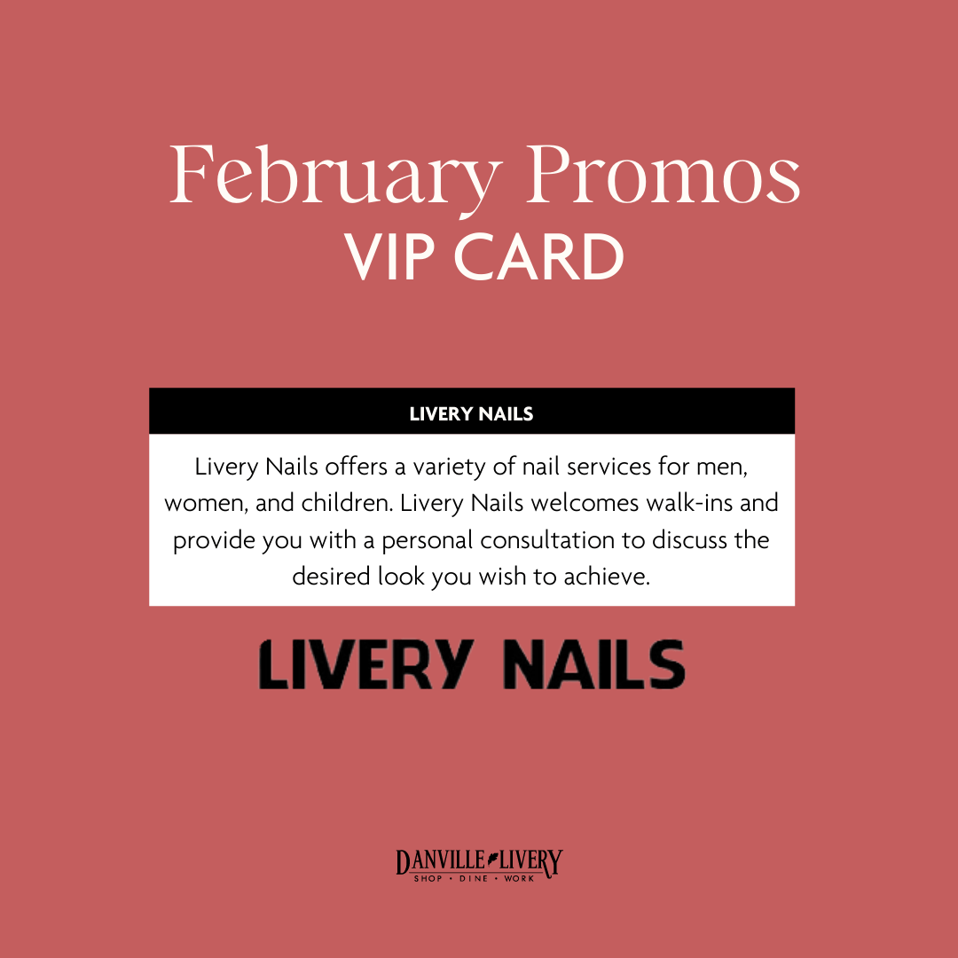 A february promos vip card from livery nails