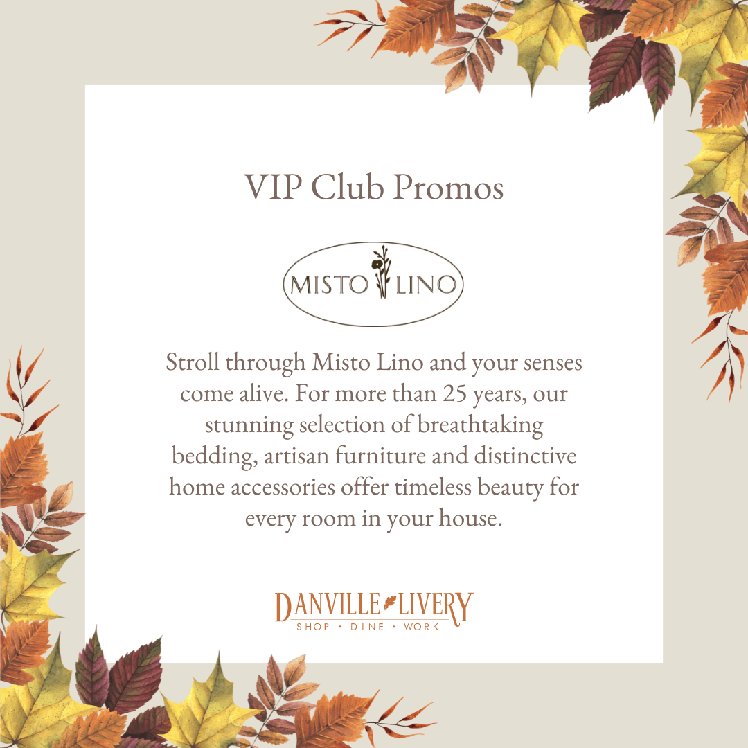 A poster with autumn leaves and the words vip club promos