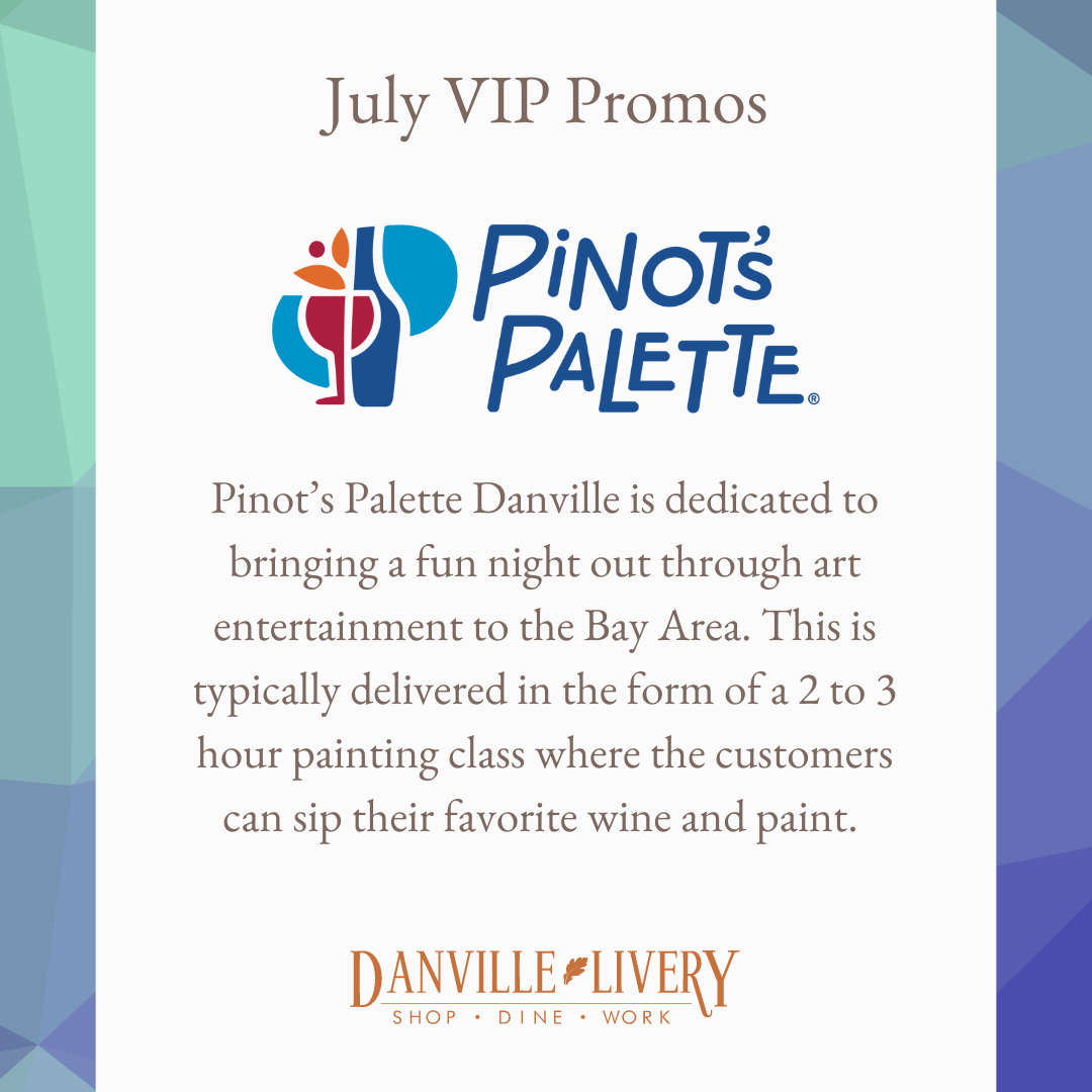 Pinot 's palette danville is dedicated to bringing a fun night out through art entertainment to the bay area.