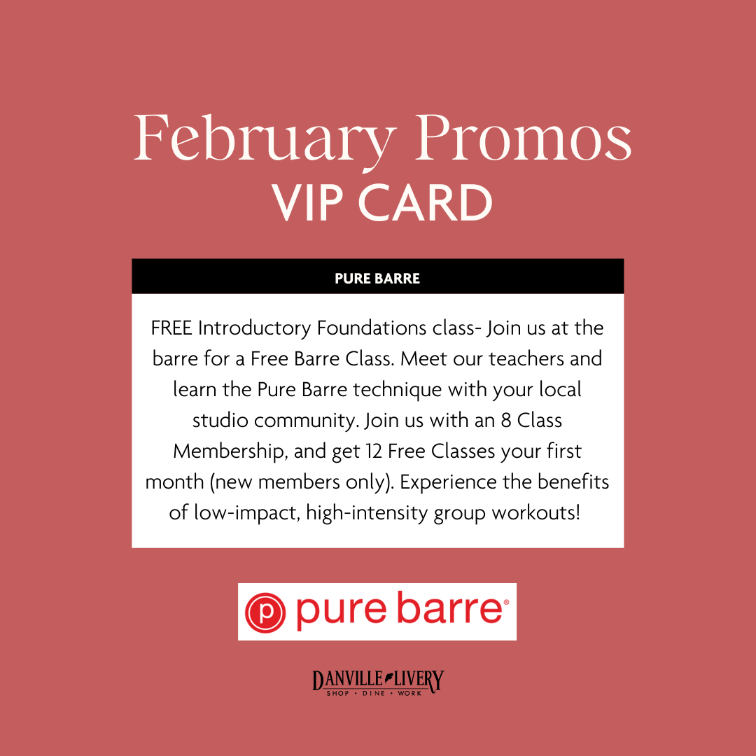 Pure barre is offering a february promos vip card