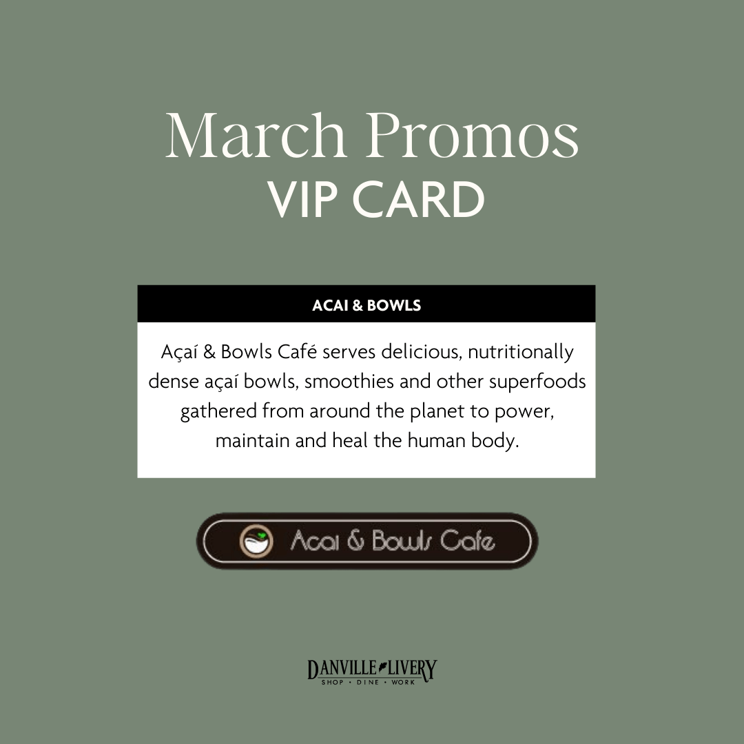 A march promos vip card for acai & bowls cafe