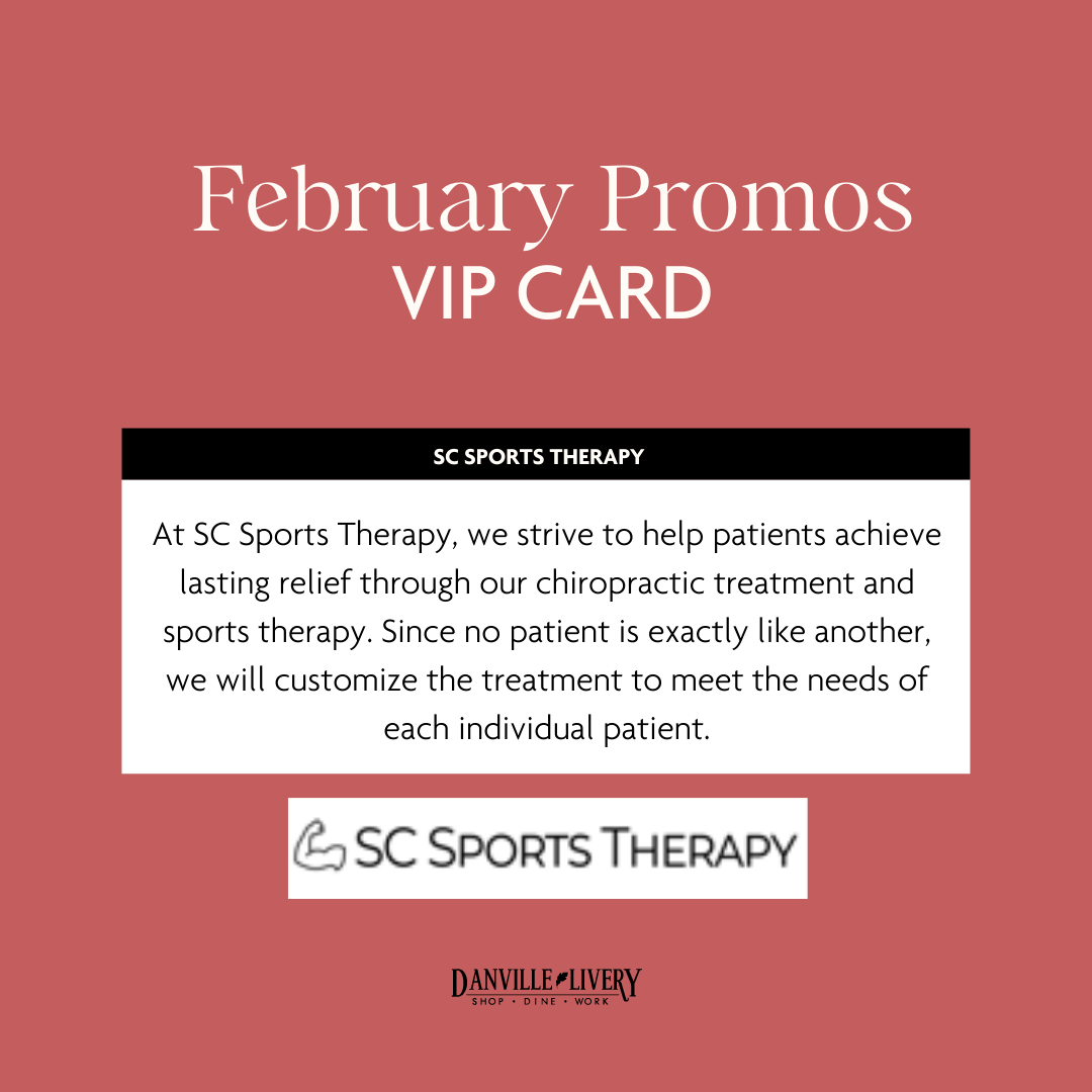 A february promos vip card from sc sports therapy