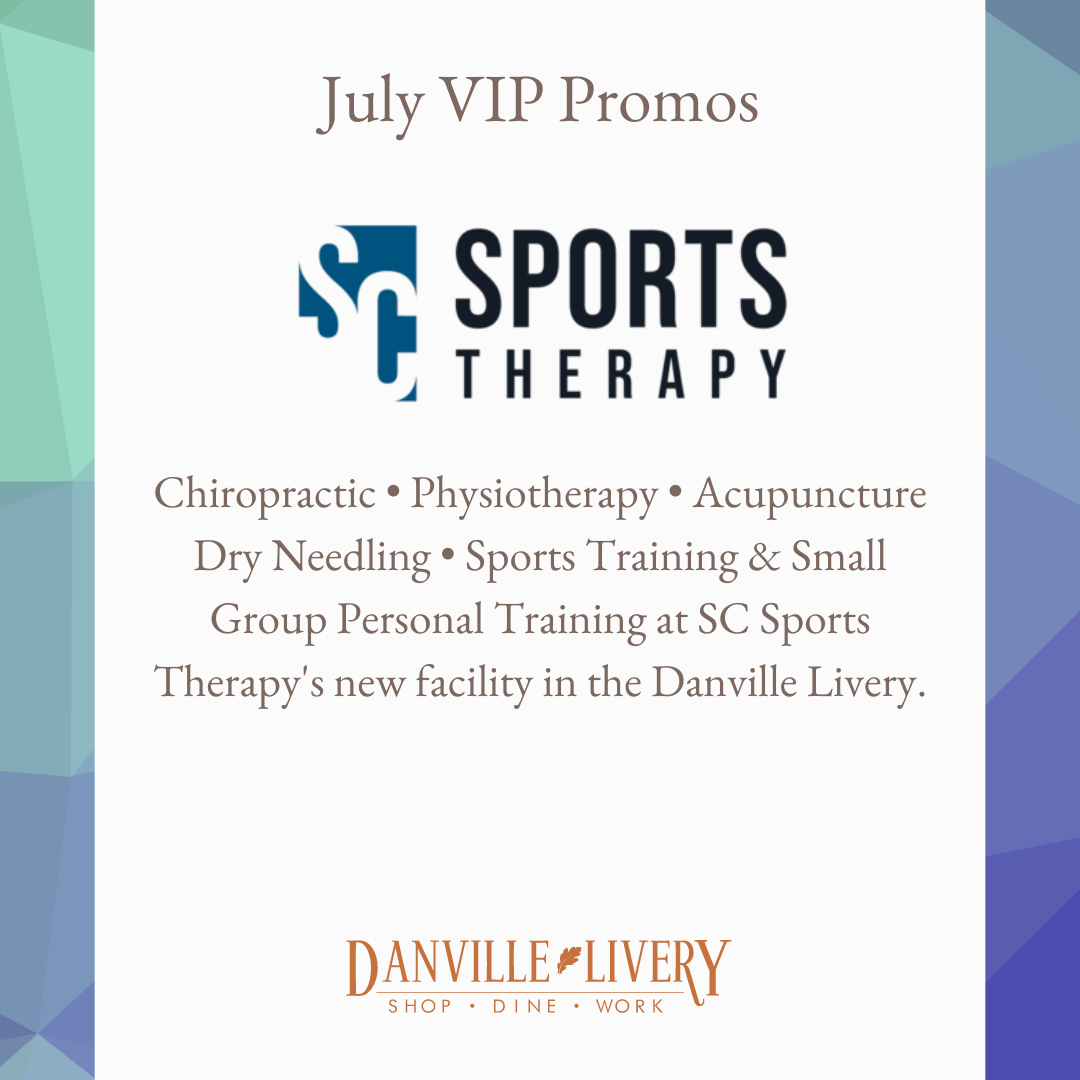 A july vip promo for sports therapy in danville livery
