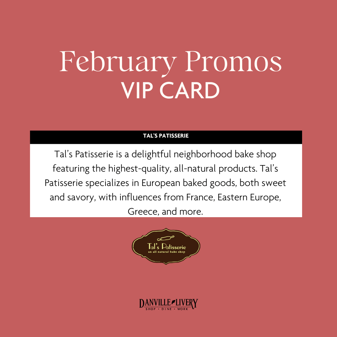 A february promos vip card is on a red background